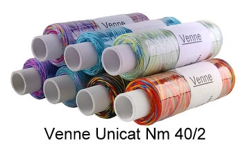 Venne Unicat Bomuld Nm 40/2 multi color farvet
